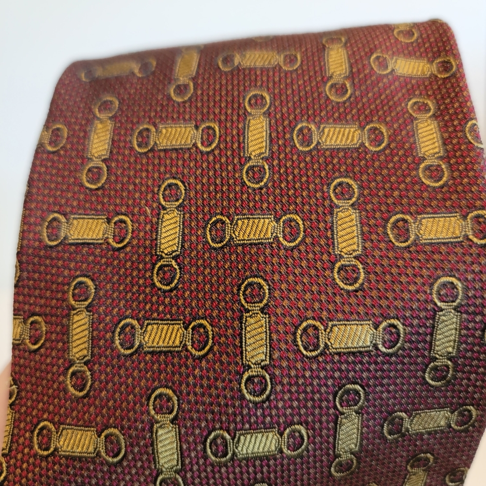 Coach handmade Tie signature buckle made in usa 100% silk